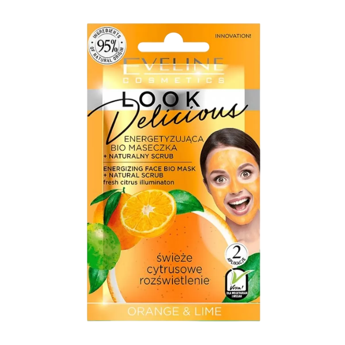 Eveline Cosmetics, Look Delicious, Belyst, Skubbmask, Veckovis, För ansiktet, 10 ml
