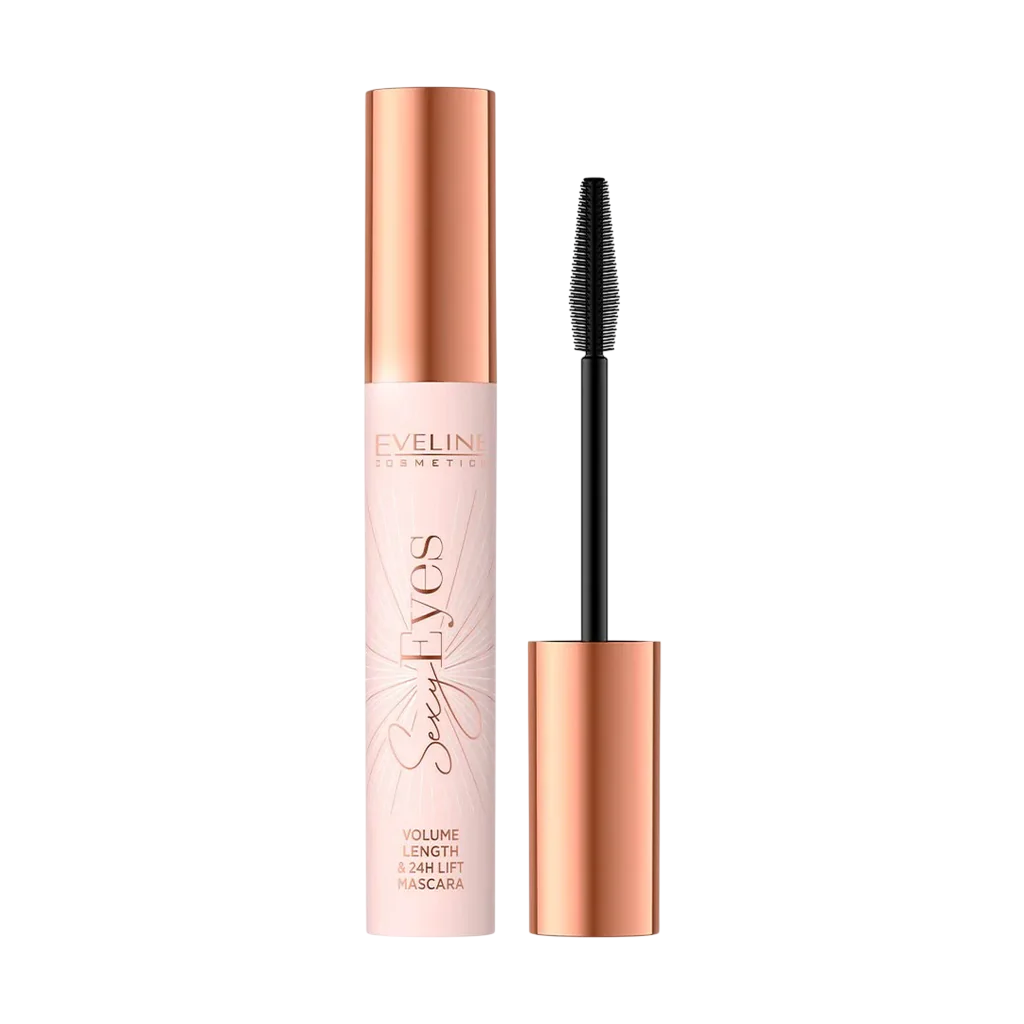Eveline Cosmetics, Sexy Eyes, Volym, Förlängning, Mascara, Svart, 8 ml