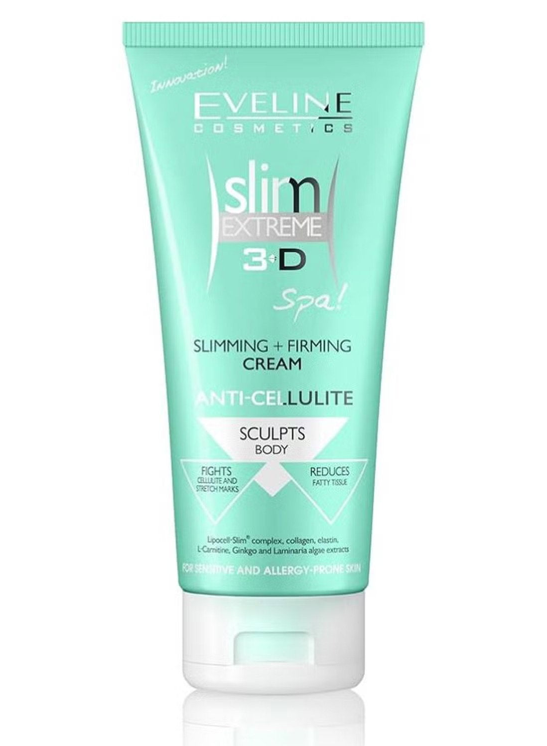 Eveline Cosmetics, Slim Extreme 3D, Anti-cellulit & bantning, Kroppskräm, Legs, buttocks, hips, abdomen, arms, Applicera dagligen, 250 ml