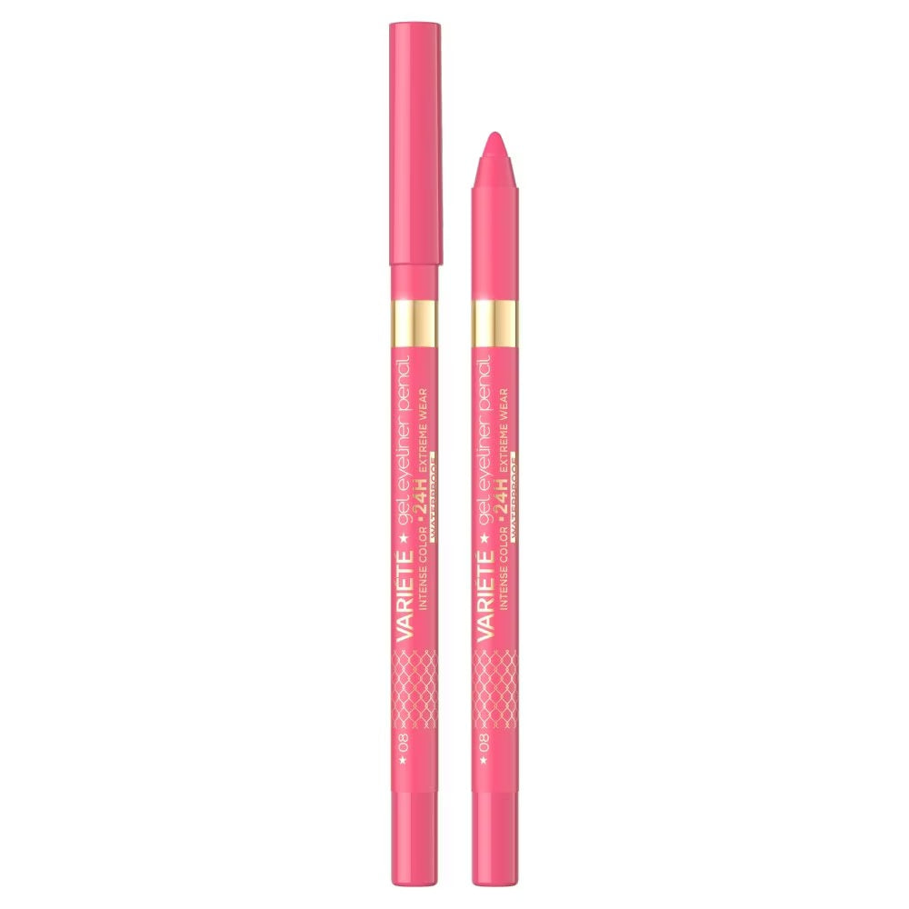 Eveline Cosmetics, Variete, Vattentät, Gelögonpenna, 09, Rosa, 1.3 g