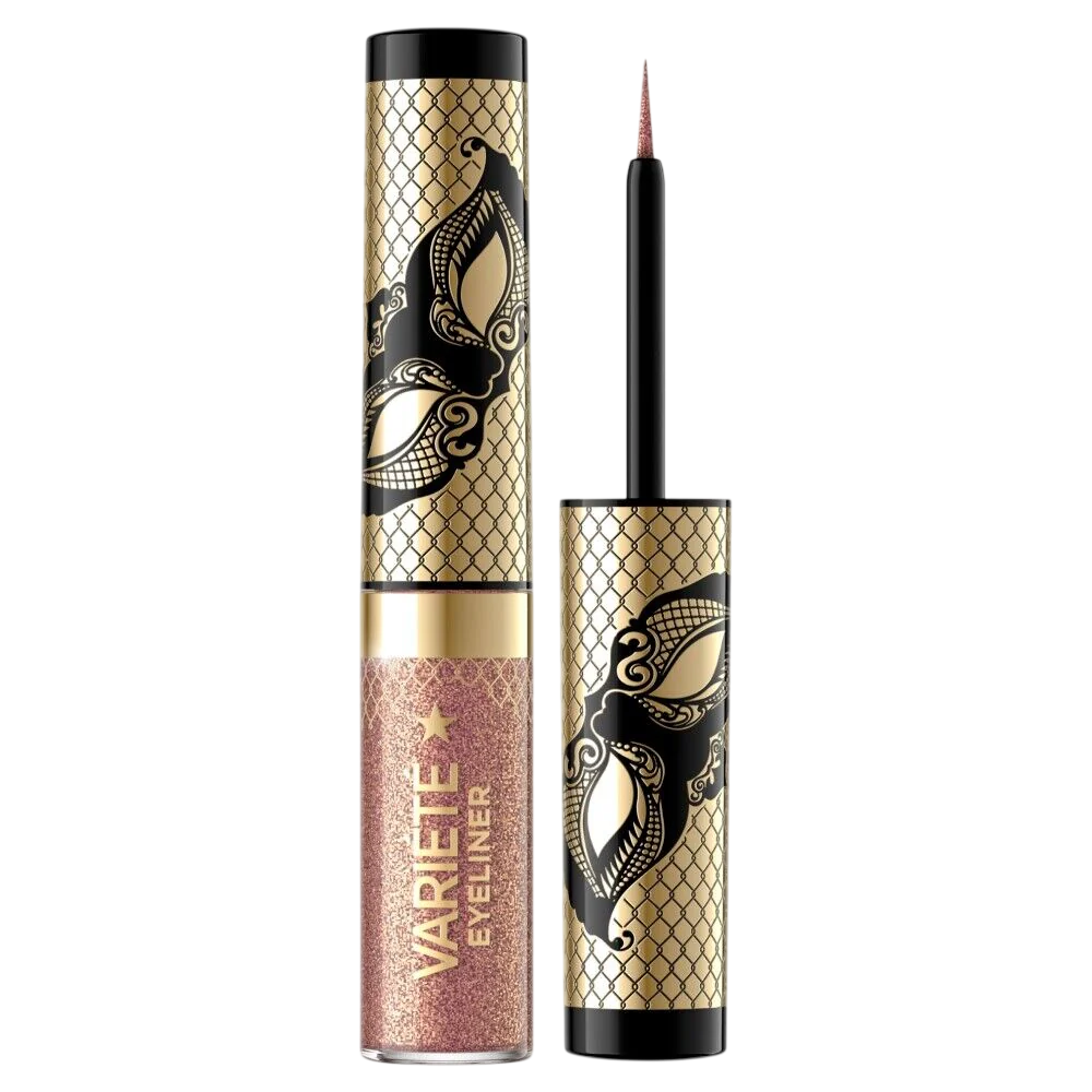 Eveline Cosmetics, Variete, Vattentät, Skinande, Flytande eyeliner, 01, Sparkle Gold, 4 ml