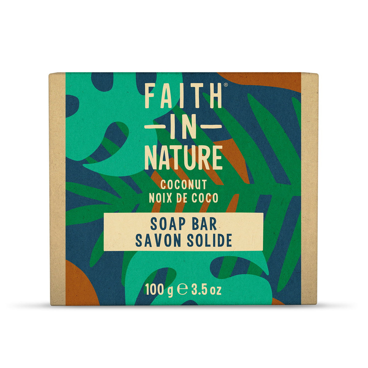 Faith In Nature, Coconut, Cleansing & Moisturising, Tvålbar, 100 g