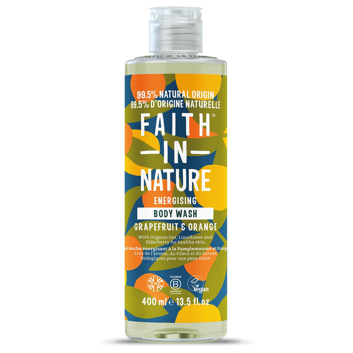 Faith In Nature, Grapefruit & Orange, Cleansing & Refreshing, Duschkräm, 400 ml