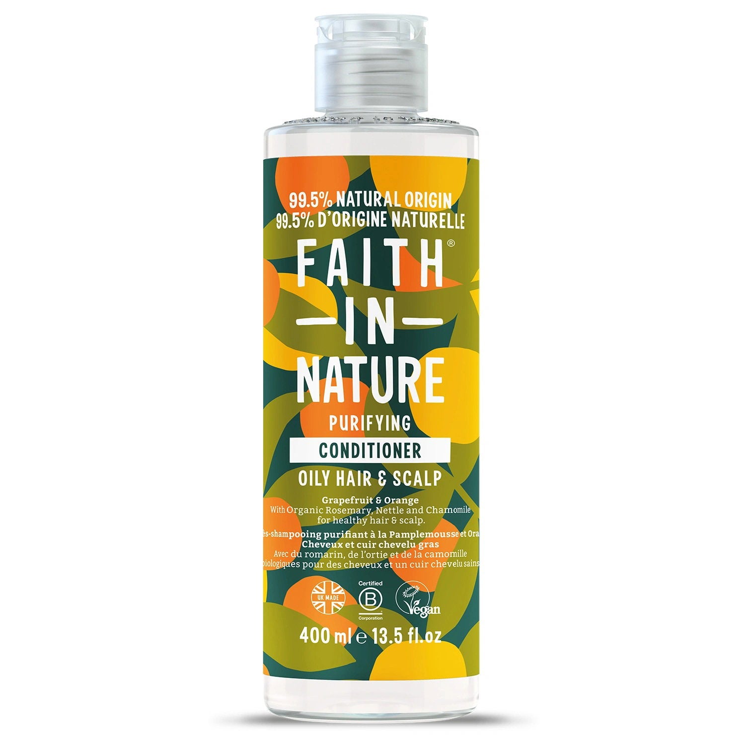 Faith In Nature, Grapefruit & Orange, Hårbalsam, Cleansing & Purifying, 400 ml