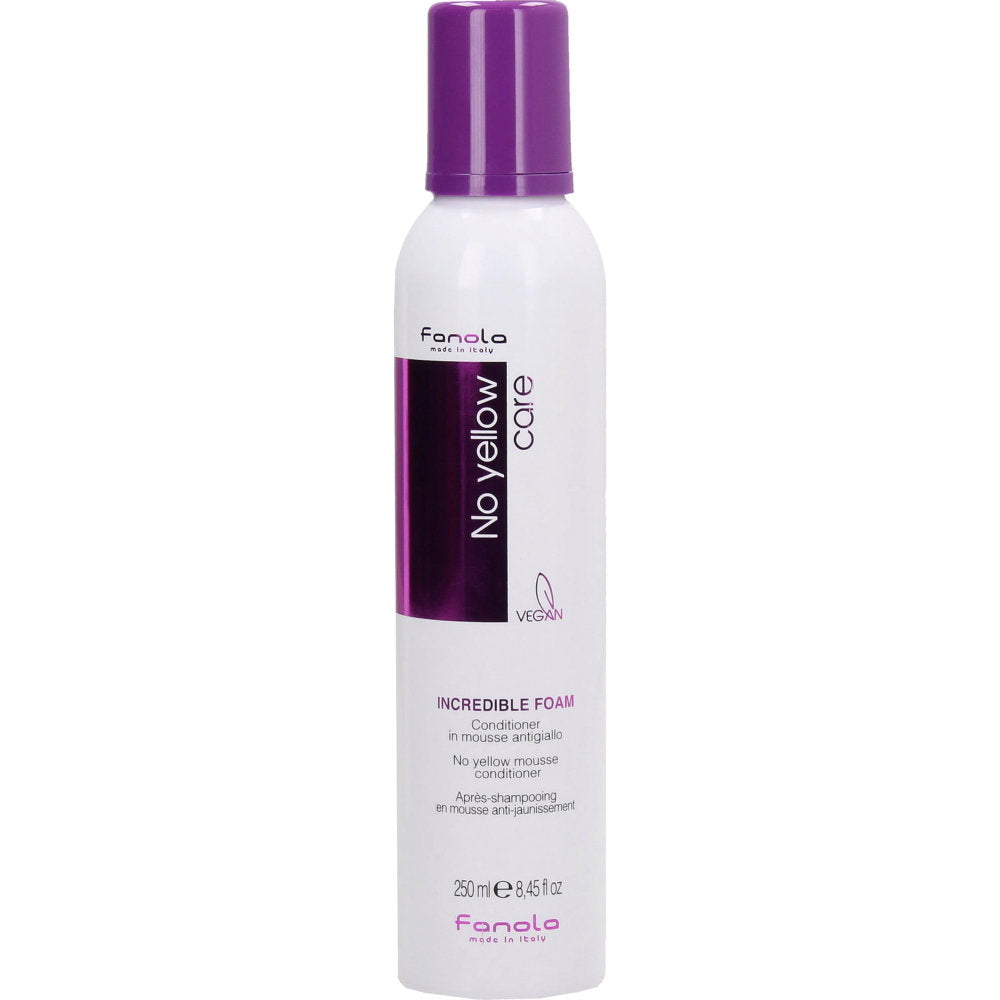 Fanola, No Yellow Incredible, Leave-in skumconditioner, För neutralisering av gula toner, 250 ml