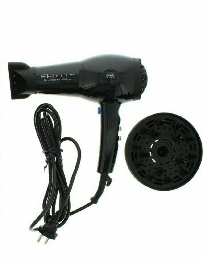 FHI Heat, Nano Weight Pro 1900 Turbo, Elektrisk hårtork, Svart