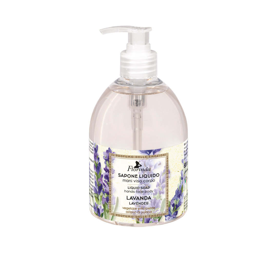 Florinda, Lavender, Blommig, Rengöring, Flytande tvål, Face, Body & Hands, 500 ml