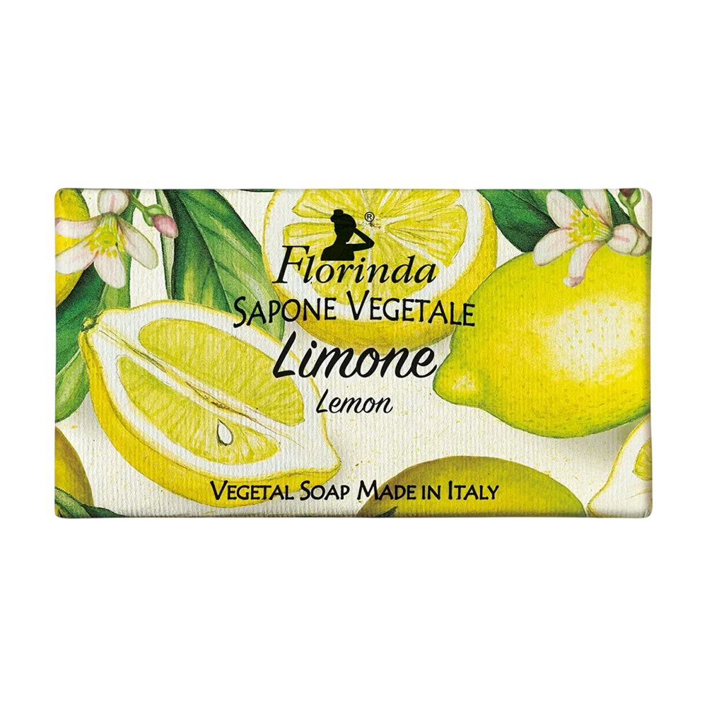 Florinda, Limone, Vegan, Cleansing & Softening, Citrus, Doftande tvålbar, Ansikte & kropp, 100 g