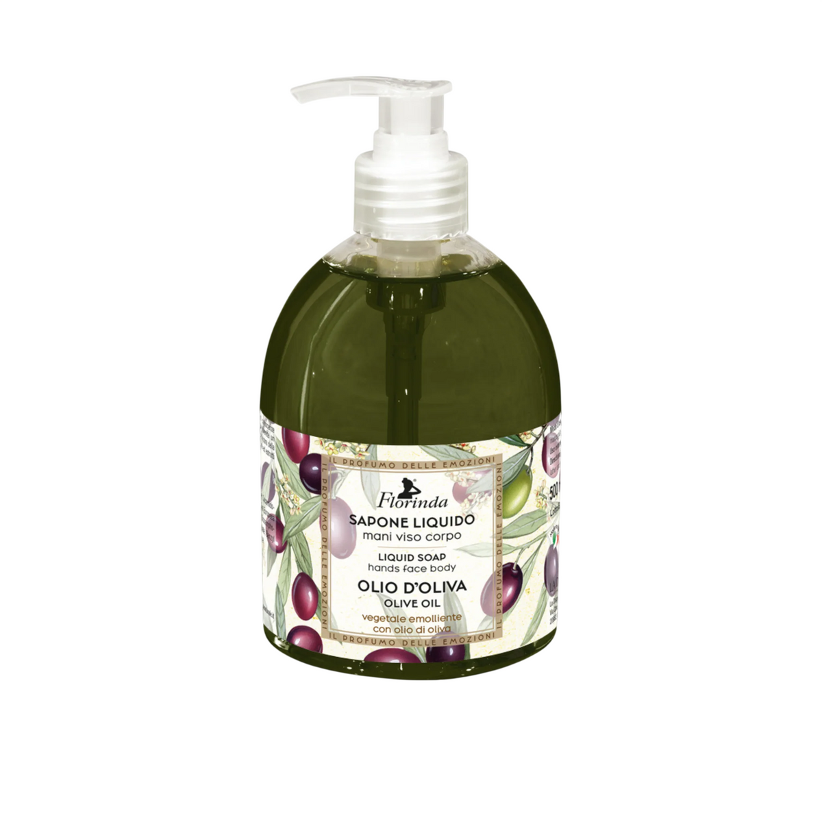 Florinda, Olia D'Oliva, Cleansing & Softening, Flytande tvål, Hands & Face & Body, 500 ml