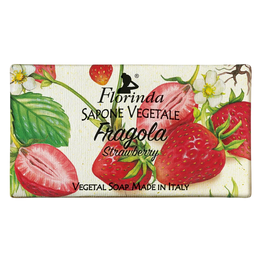 Florinda, Strawberry, Vegan, Återfuktande, Doftande tvålbar, Kropp, 100 g