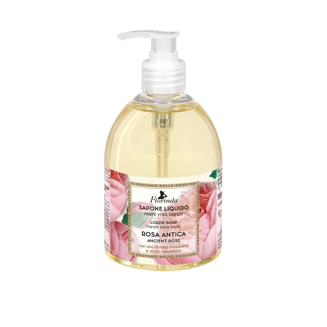 Florinda, Rosa Antica, Cleansing & Softening, Flytande tvål, Hands & Face & Body, 500 ml