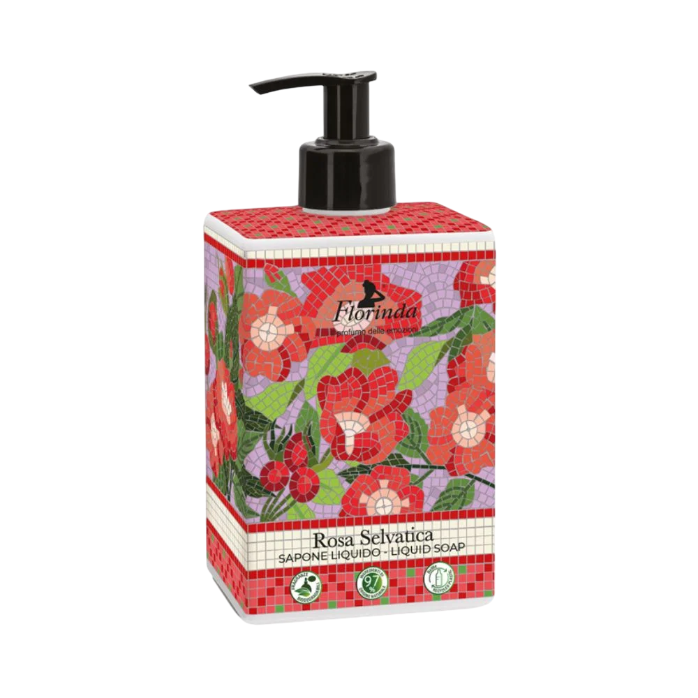 Florinda, Rosa Selvatica, Återfuktande, Flytande tvål, 500 ml