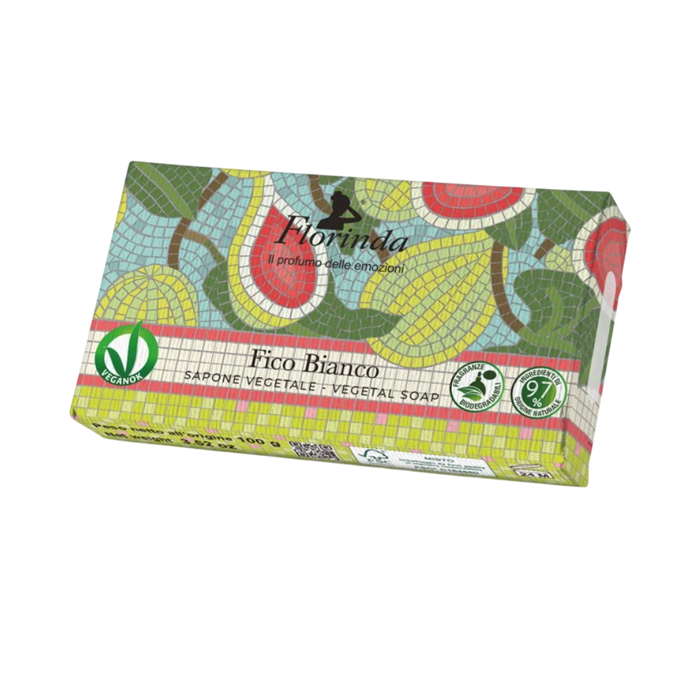 Florinda, White Fig, Vegan, Återfuktande, Doftande tvålbar, Kropp, 100 g