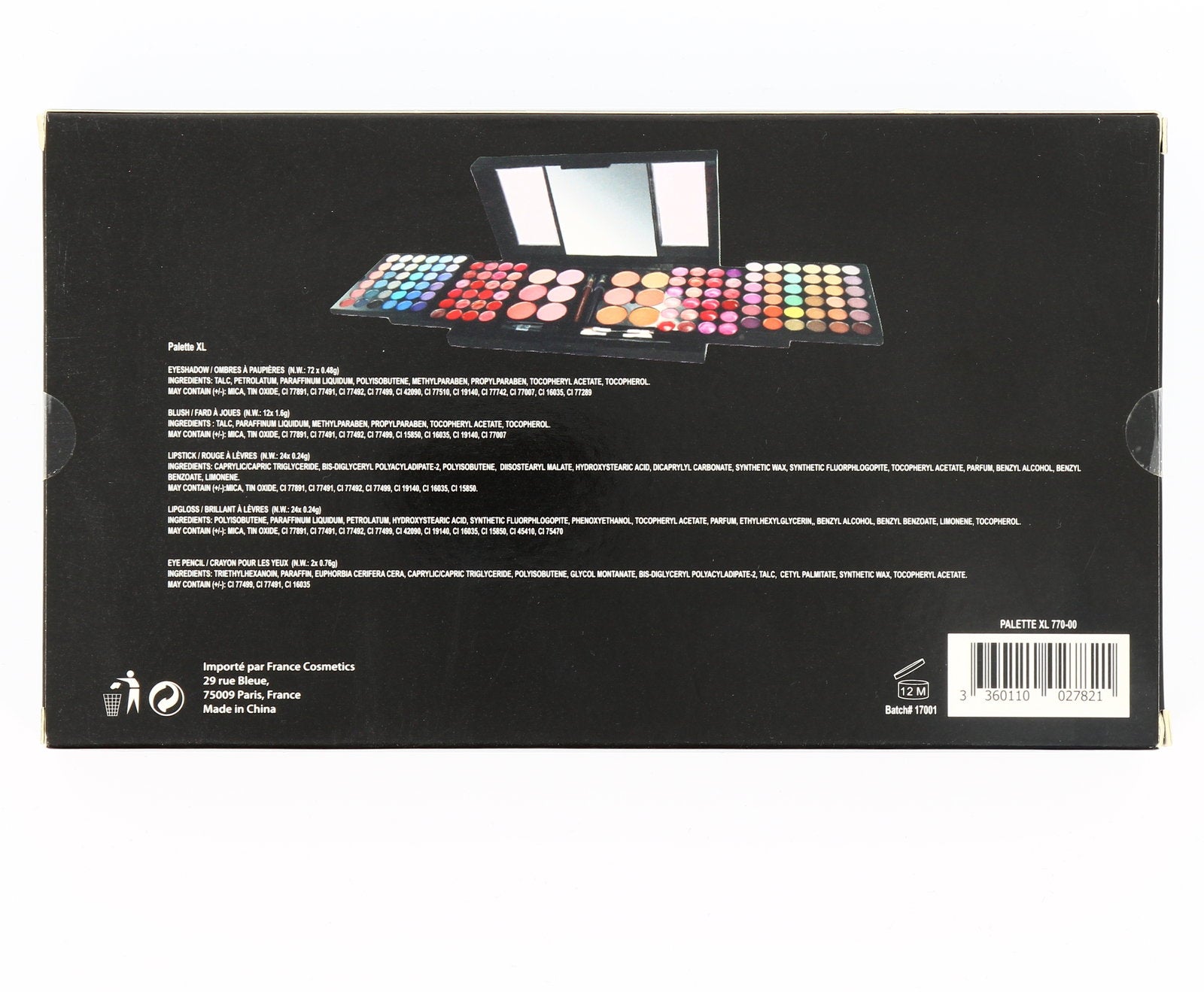 France Cosmetics , France Cosmetics , Ansiktspalett, 72 + 12 + 24 + 24 + 2 st, 67 g