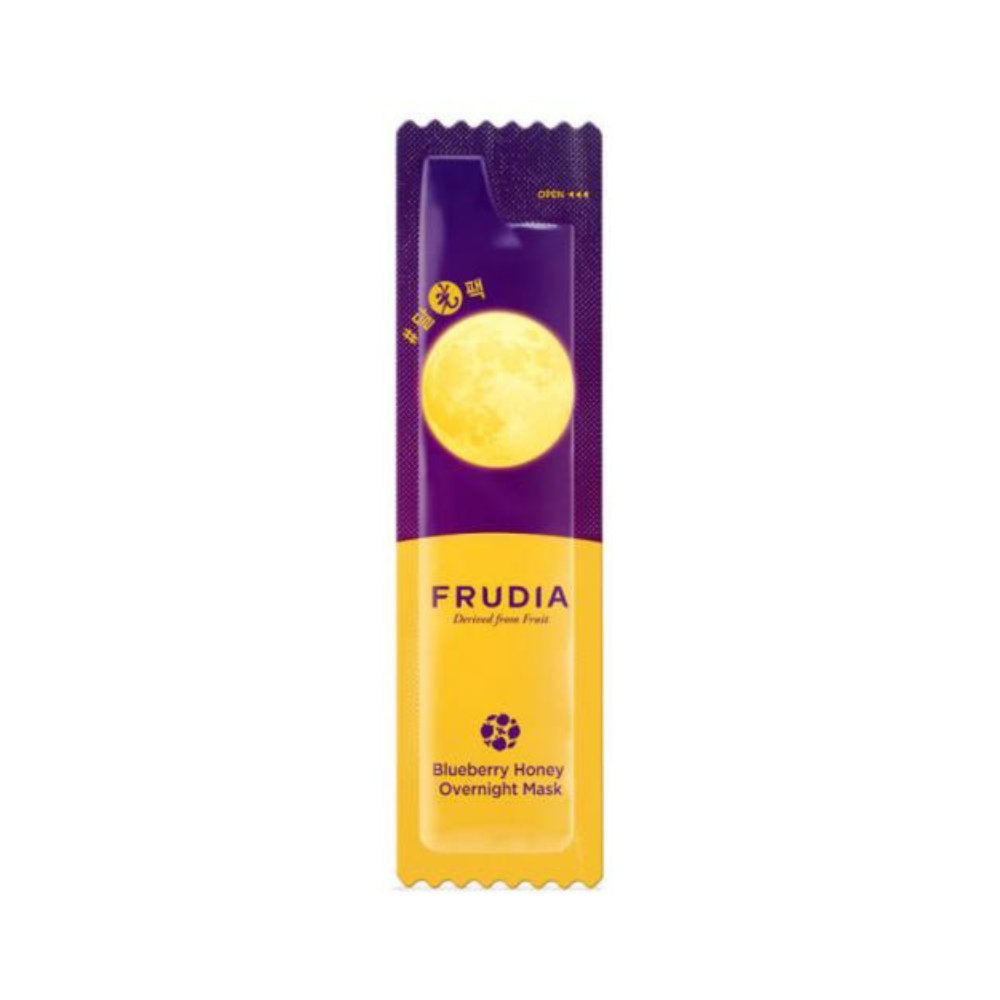 Frudia, Delivered From Fruit, Blåbär och honung, Återfuktande, Natt, Kräm mask, För ansiktet, 5 ml