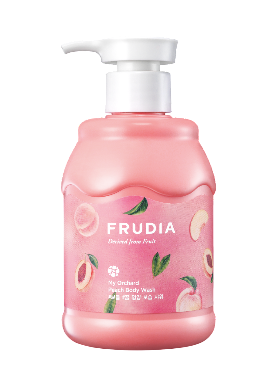 Frudia, Delivered From Fruit, Persika, Städning, Duschkräm, 350 ml