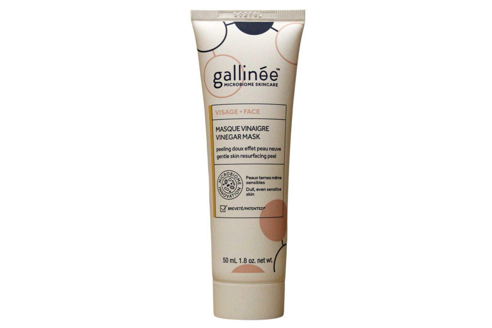 Gallinee, Microbiome Skincare, Vinäger, Exfoliering, Krämmask, För ansiktet, 50 ml