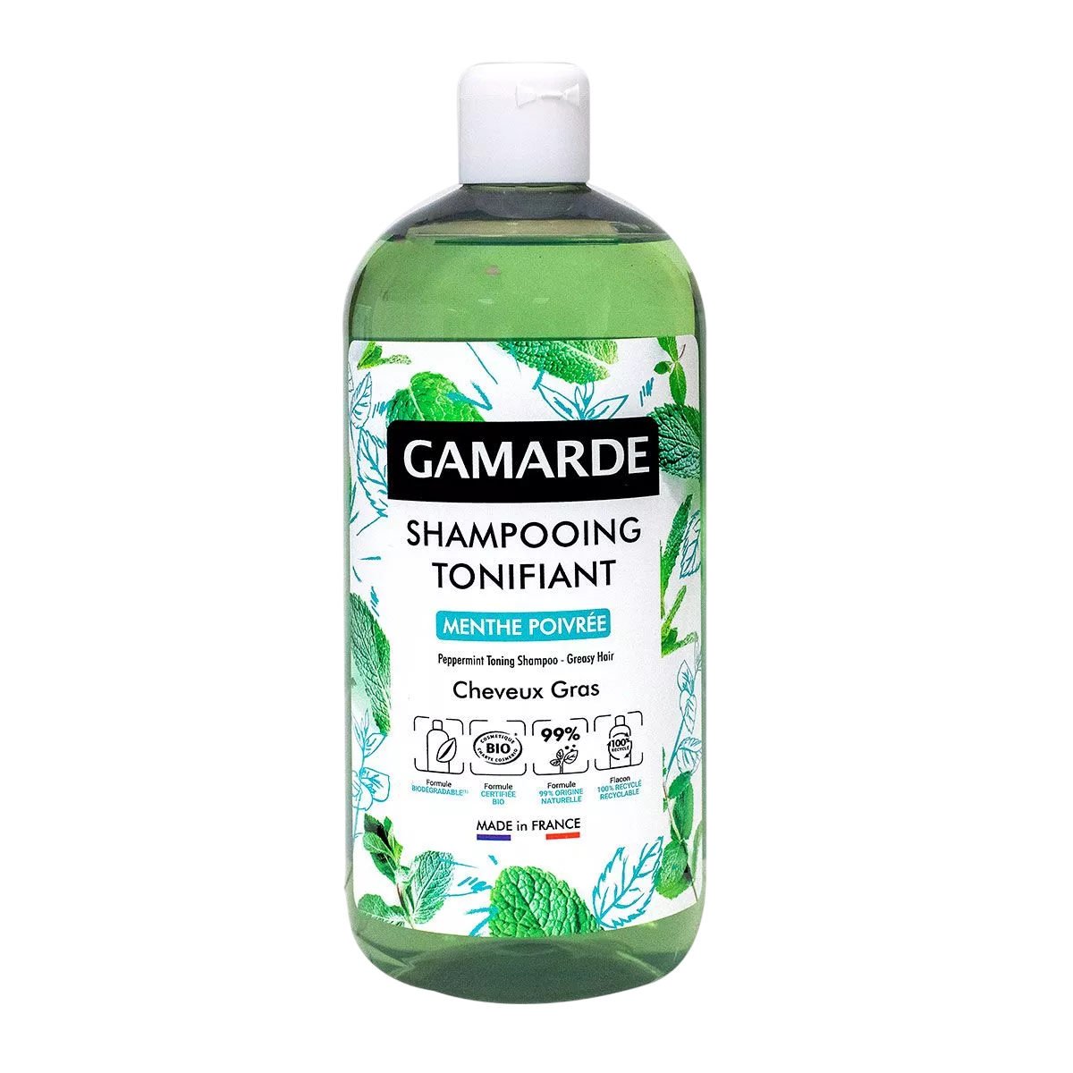 Gamarde, Bio, Mynta, Hårschampo, Tonning, 500 ml