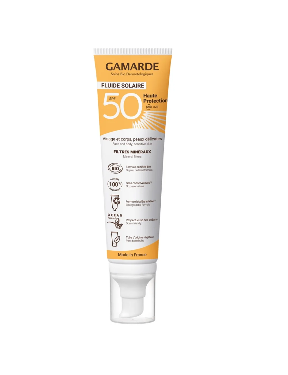 Gamarde, Gamarde, Bio, Sol skydd, Solkräm, För ansikte & kropp, SPF 50, 100 ml