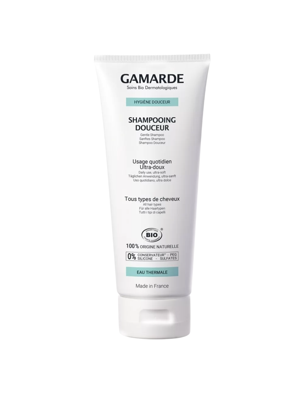 Gamarde, Hygiene, Bio, Hårschampo, Mild rengöring, 200 ml
