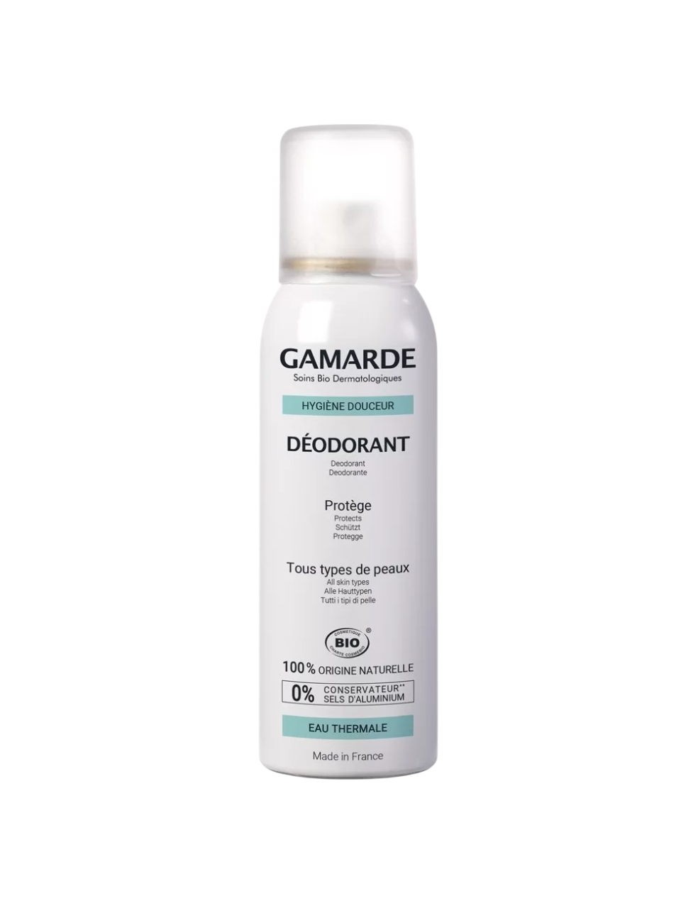 Gamarde, Hygiene, Bio, Lugnande, Färsk, Deodorantspray, Unisex, 100 ml