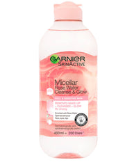 Garnier, Rose Glow, Eliminerar orenheter, Micellärt vatten, För alla hudtyper, 400 ml