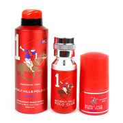 Presentförpackning Beverly Hills Polo Club: 1982 - Sport 1, Eau De Toilette, för män, 50 ml + 1982 - Sport 1, Anti-Perspirant, Deodorantspray, för män, 175 ml + 1982 - Sport 1, Anti-Perspirant, Deodorant Roll-On, för män, 50 ml