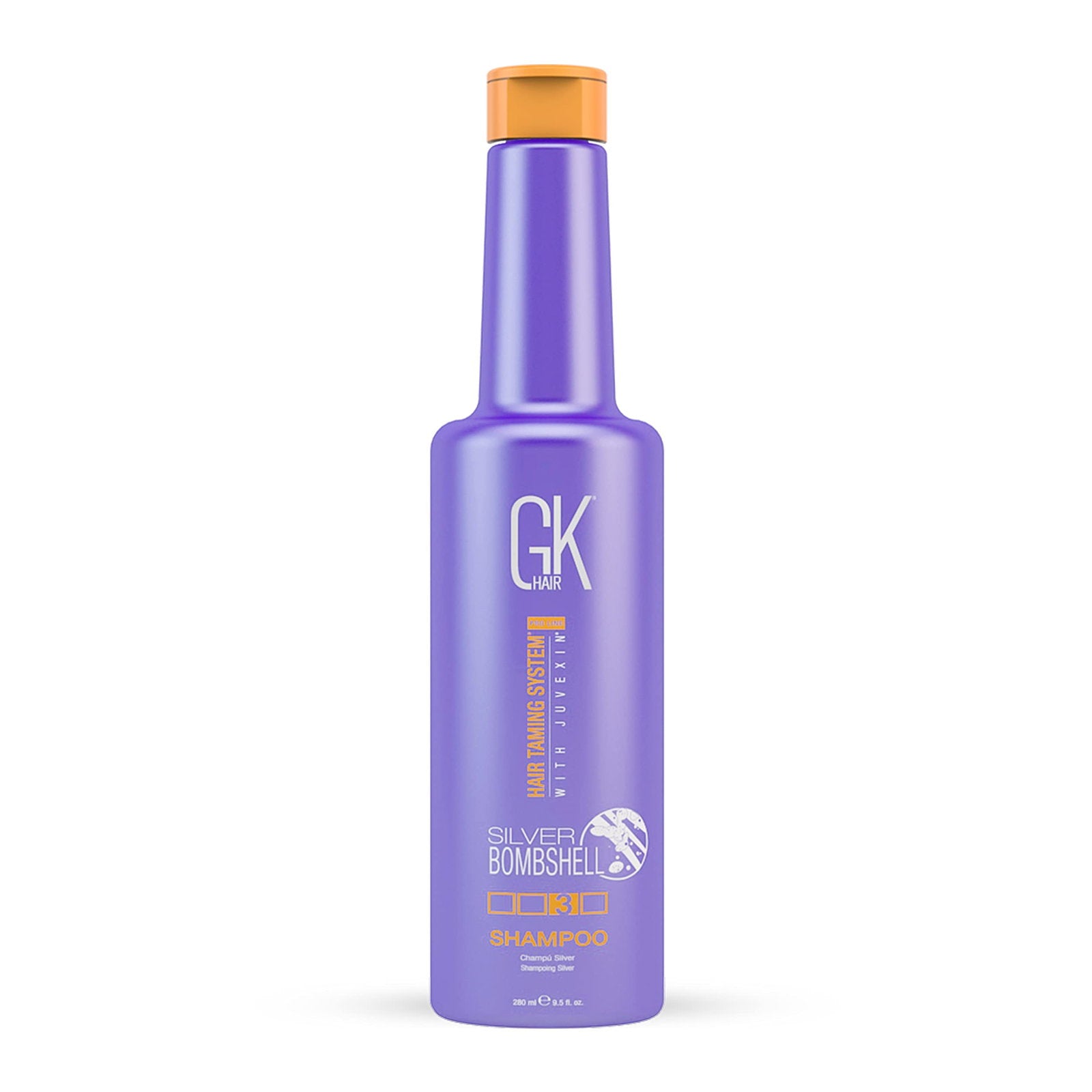 Global Keratin,  Silver Bombshell, Hårschampo, För neutralisering av gula toner, 280 ml
