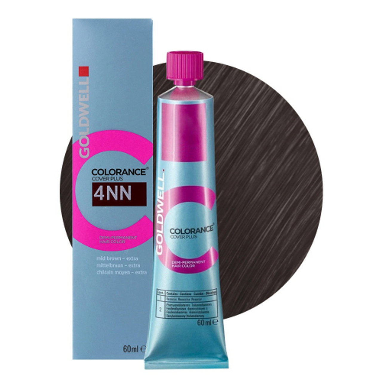 Goldwell, Colorance, Semi-permanent hårfärg, 4NN Intense Medium Brown, 60 ml