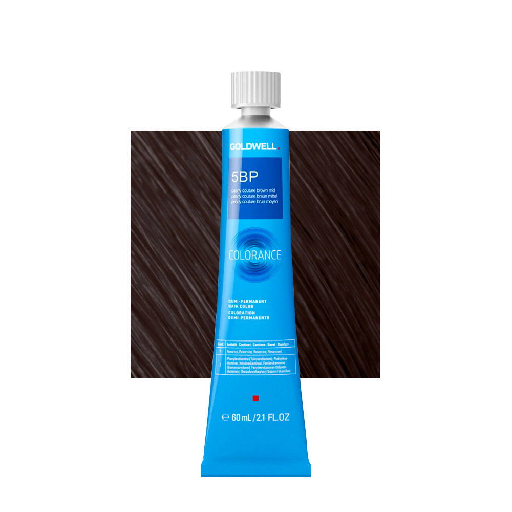 Goldwell, Colorance, Semi-permanent hårfärg, 5BP Medium Pearly Couture Brown, 60 ml