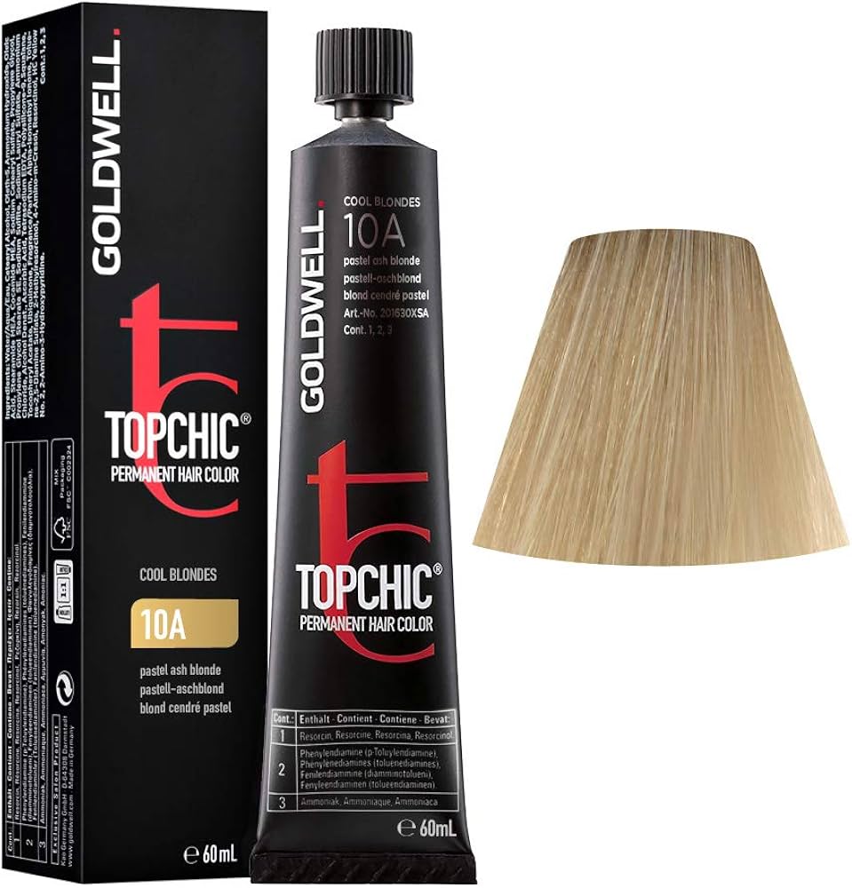 Goldwell, TopChic, Permanent hårfärg, 10A Pastel Ash Blonde, 60 ml