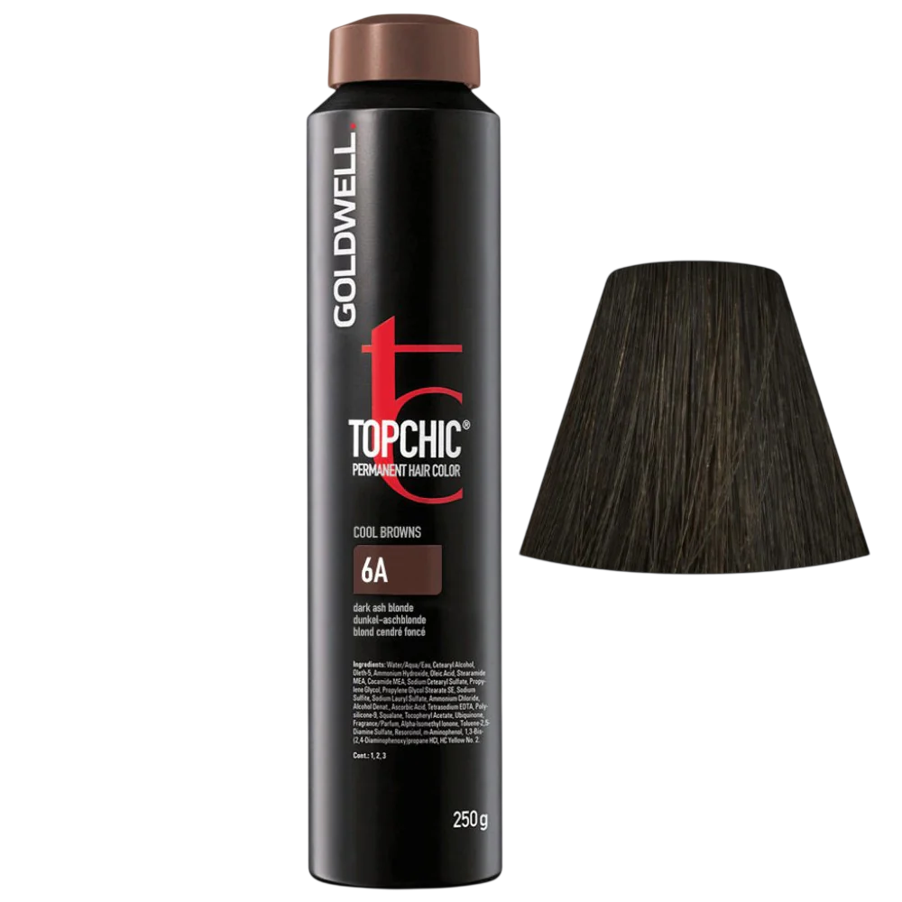 Goldwell, TopChic, Permanent hårfärg, 6A Dark Ash Blonde, 250 ml