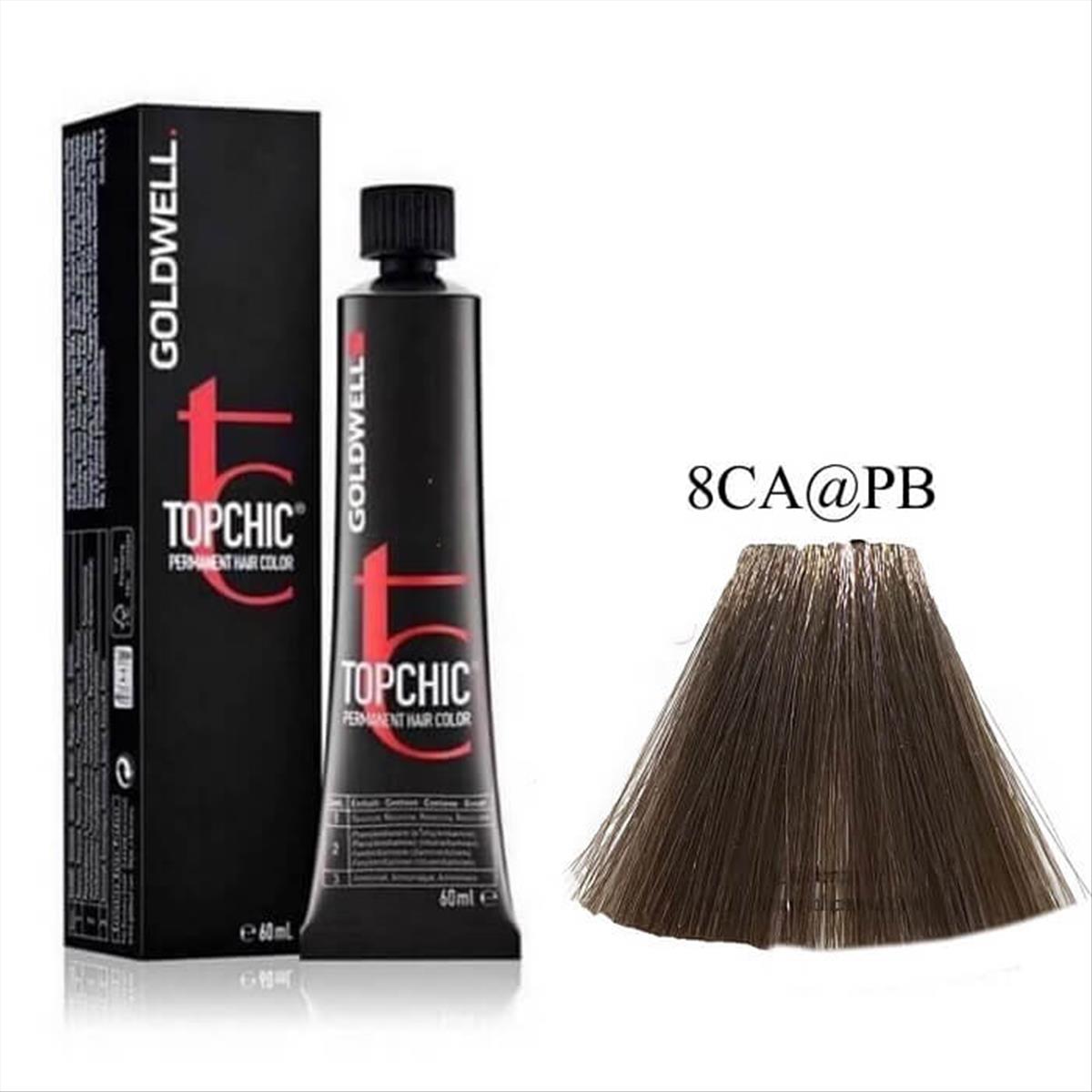 Goldwell, TopChic, Permanent hårfärg, 8CAPB Cool Bronze/Pearl Beige, 60 ml