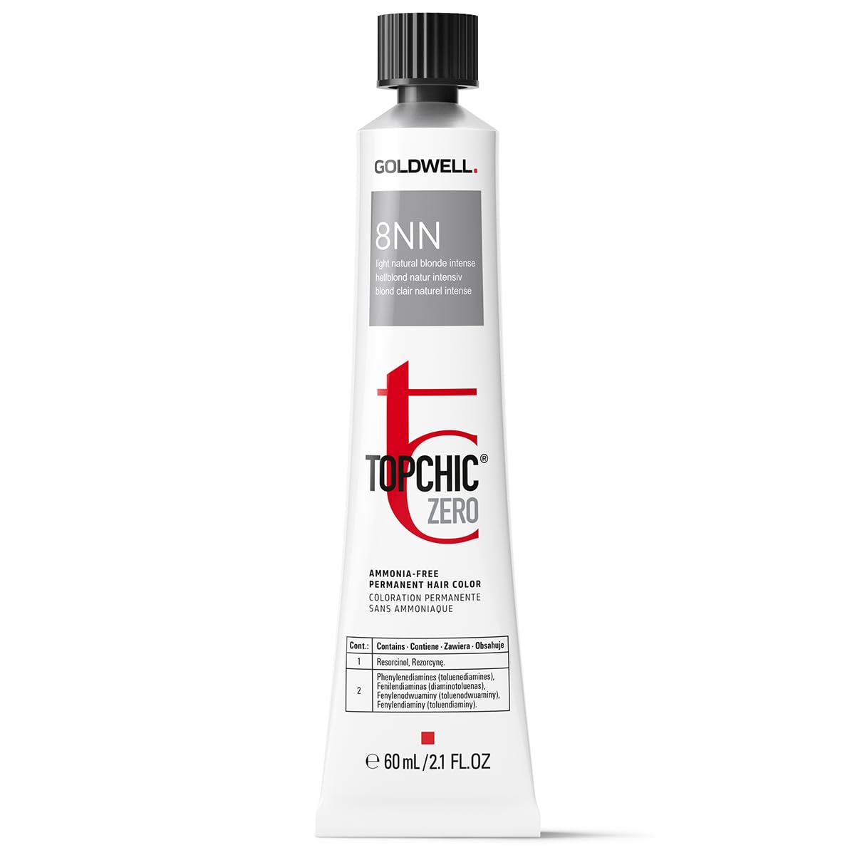 Goldwell, TopChic Zero, Ammoniakfri, Permanent hårfärg, 8NN Light Natural Blonde, 60 ml