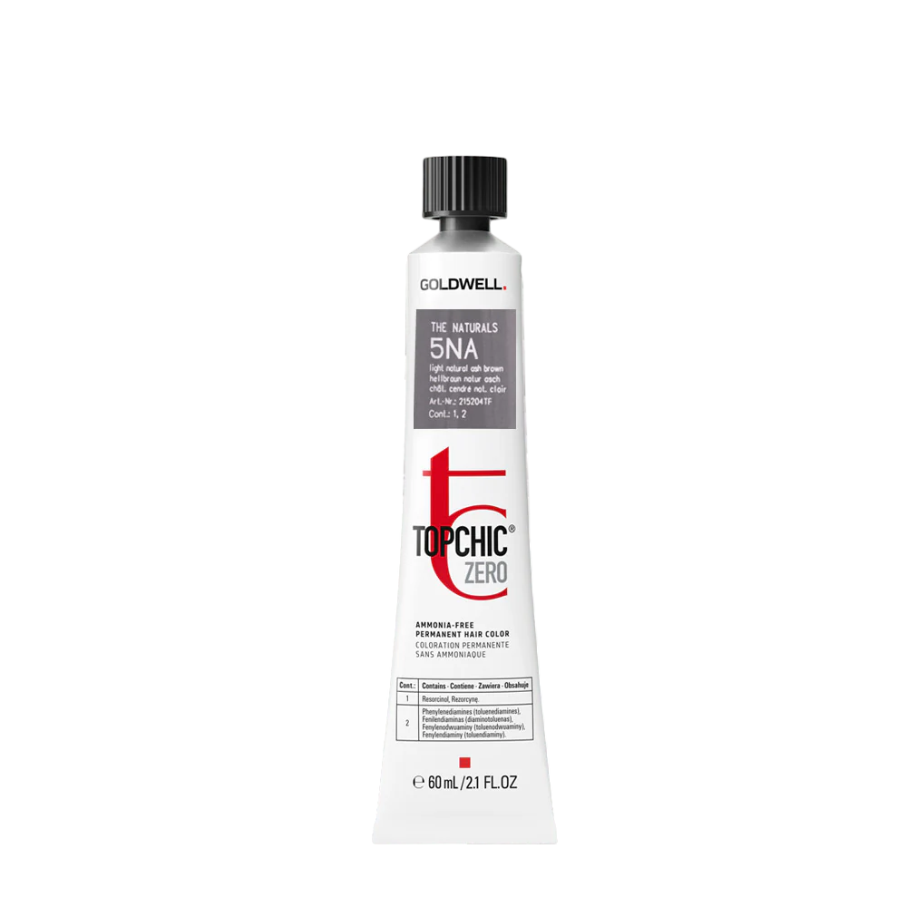 Goldwell, TopChic Zero, Permanent hårfärg, 5NA Light Natural Ash Brown, 60 ml