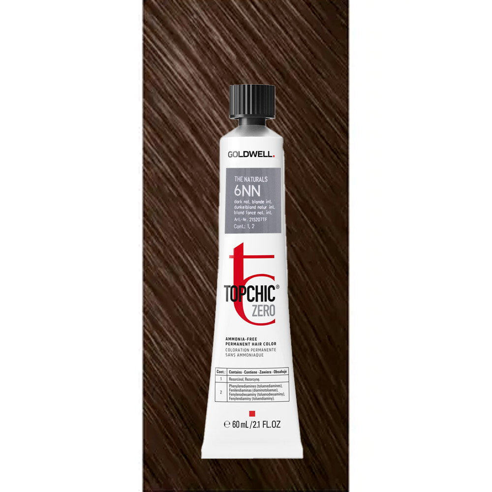 Goldwell, TopChic Zero, Permanent hårfärg, 6NN Dark Natural Blonde, 60 ml
