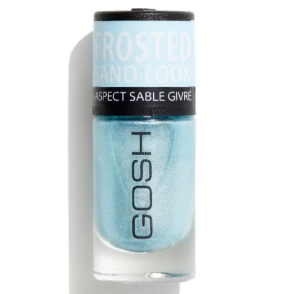 Glittrig, matt finish, nagellack, 06, Frostad mjuk blå, 8 ml