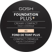 Gosh, Plus, Kompakt foundation, 002, Elfenben, 9 g
