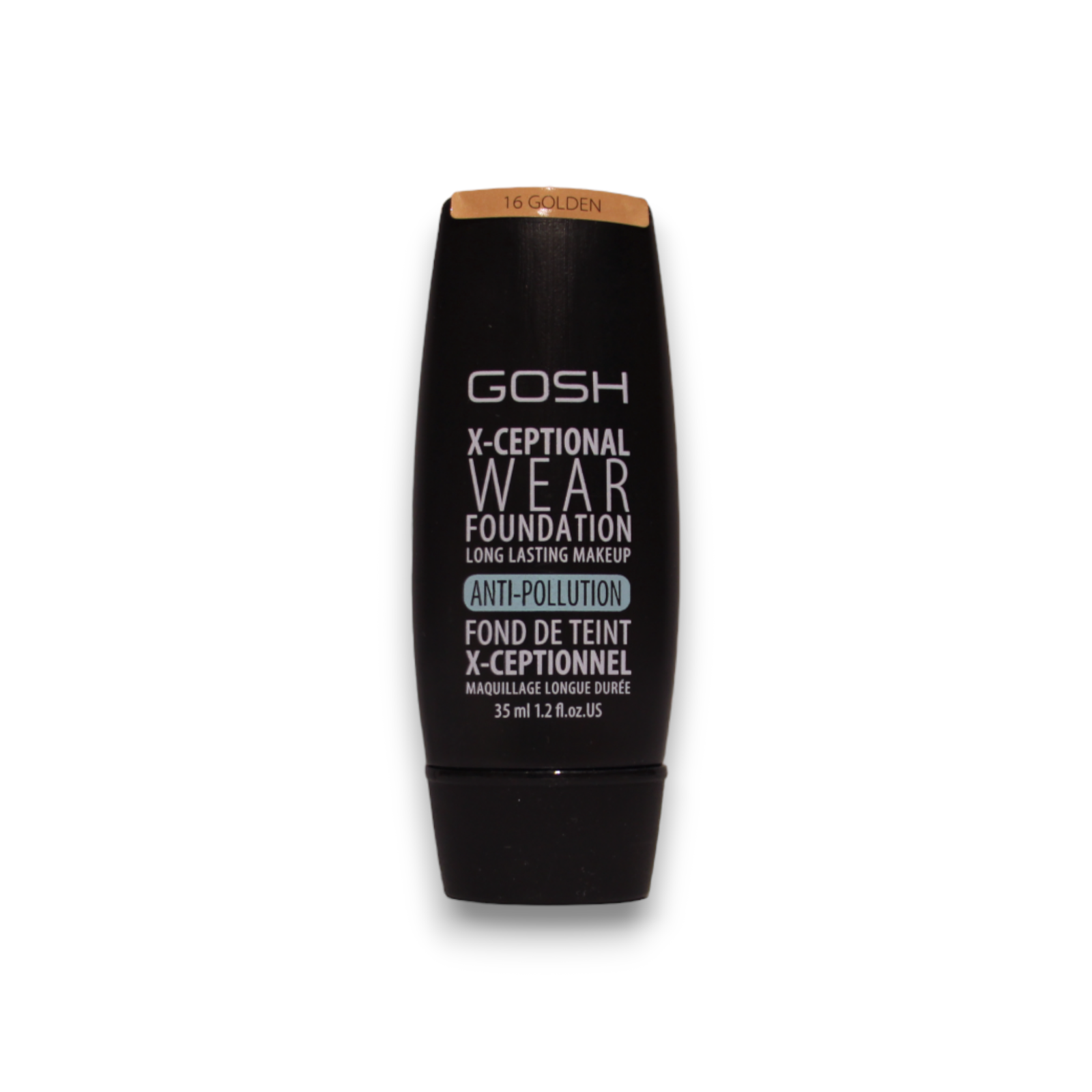 Gosh, X-Ceptional Wear, Vitamin E, Långvarig, Krämfoundation, 16, Gyllene, 30 ml