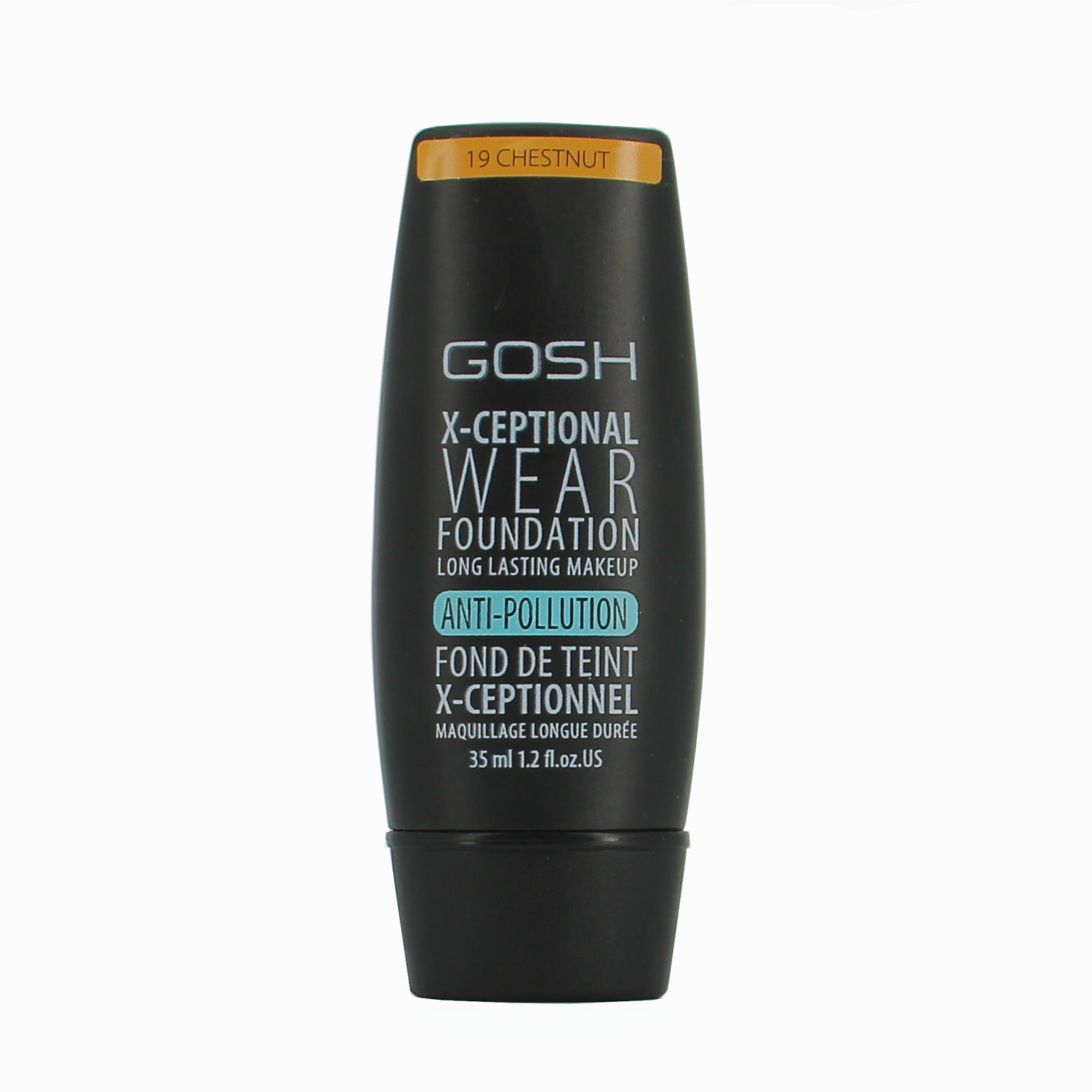 Gosh, X-Ceptional Wear, Vitamin E, Långvarig, Krämfoundation, 19, Kastanj, 30 ml