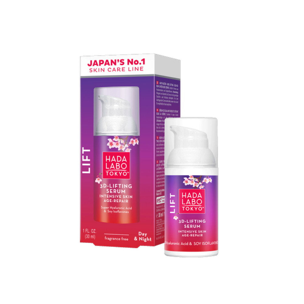 Hada Labo Tokyo, 3D-Lifting, Hyaluronsyra, Reparation, Serum, Ansikte, 30 ml