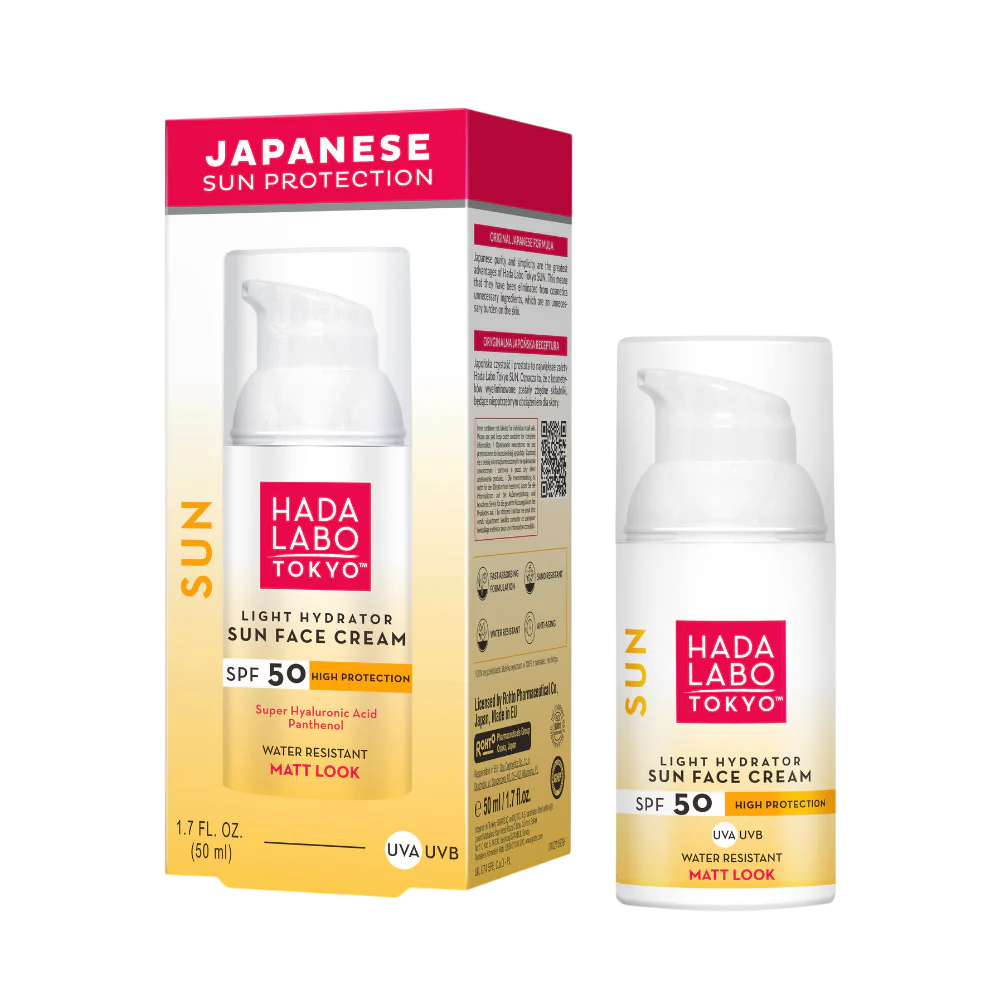 Hada Labo Tokyo, Sun, Hyaluronsyra, Återfuktande, Solkräm, För ansiktet, SPF 50, 50 ml