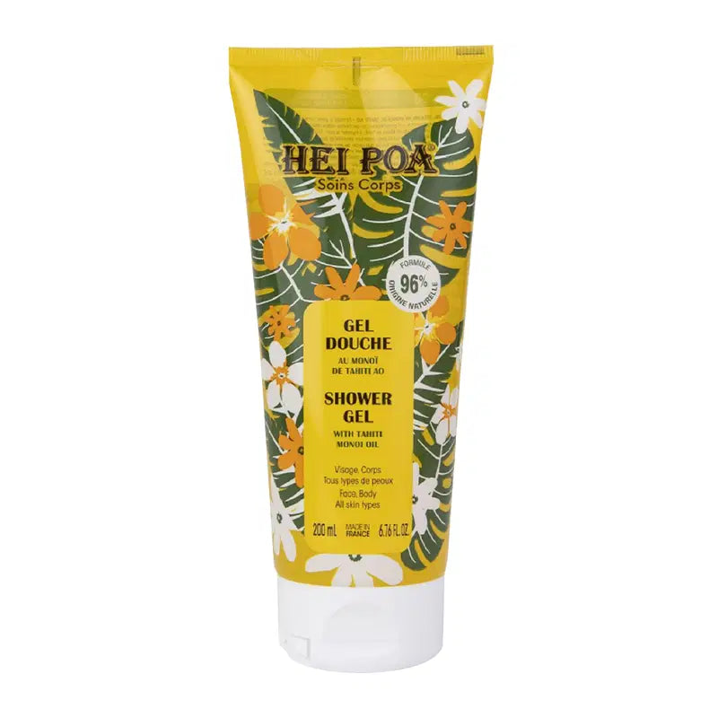 Hei Poa, Monoi De Tahiti, Återfuktande, Duschgel, För alla hudtyper, 200 ml