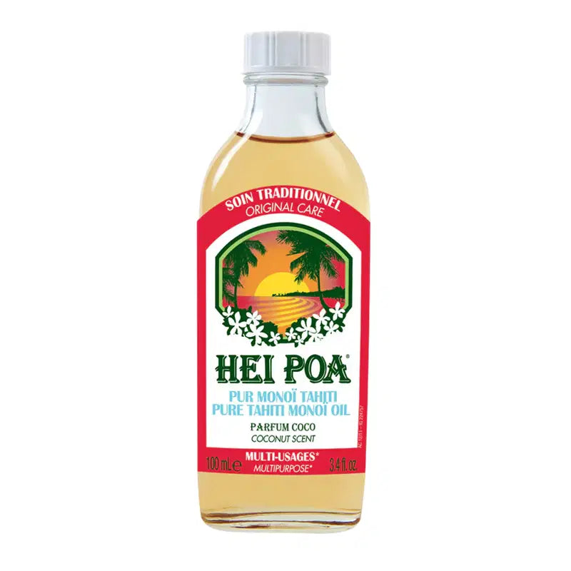 Hei Poa, Pure Thaiti Manoi, Återfuktande, näringsgivande, Kokosnöt, Kroppsolja, För kropp, ansikte & hår, 100 ml
