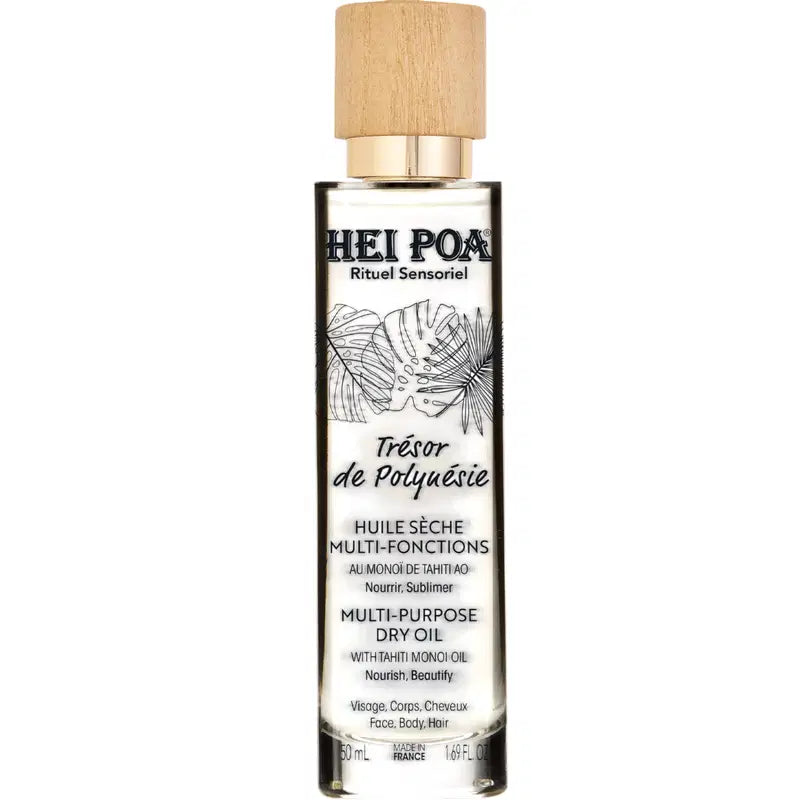 Hei Poa, Tresor De Polynesie, Monoiolja, Närande, Torrolja för kroppen, 50 ml