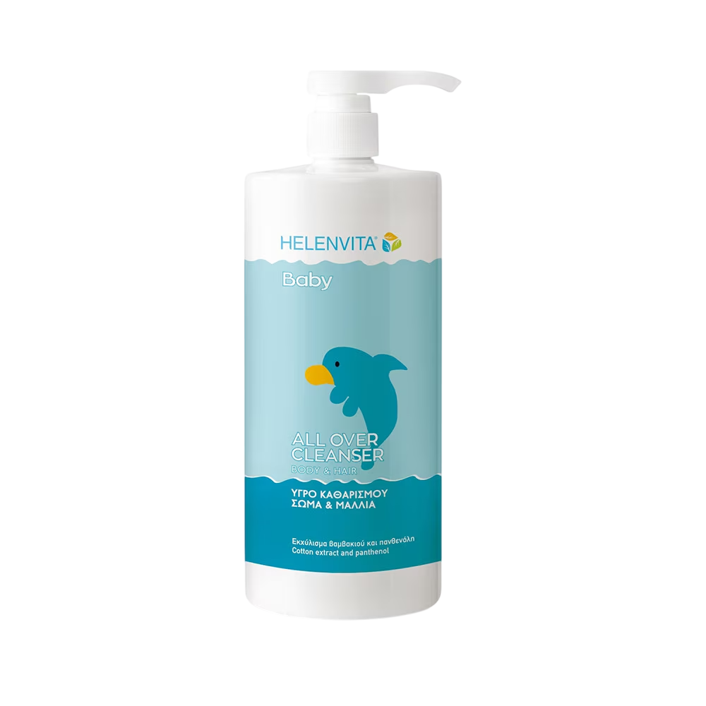 Helenvita, Baby, Bomullsextrakt, Rengöring och återfuktning, Duschgel, Alla hudtyper, 1000 ml