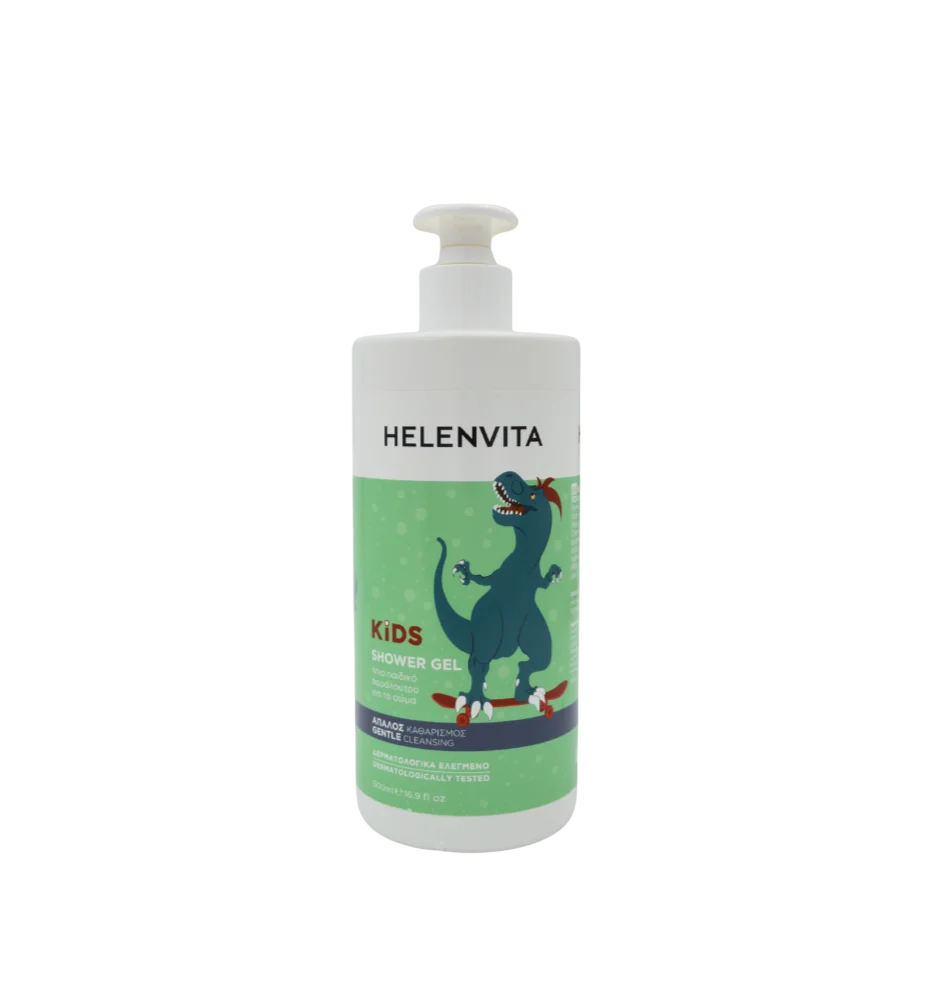 Helenvita, Kids Dino, Mild rengöring, Duschgel, Alla hudtyper, 500 ml
