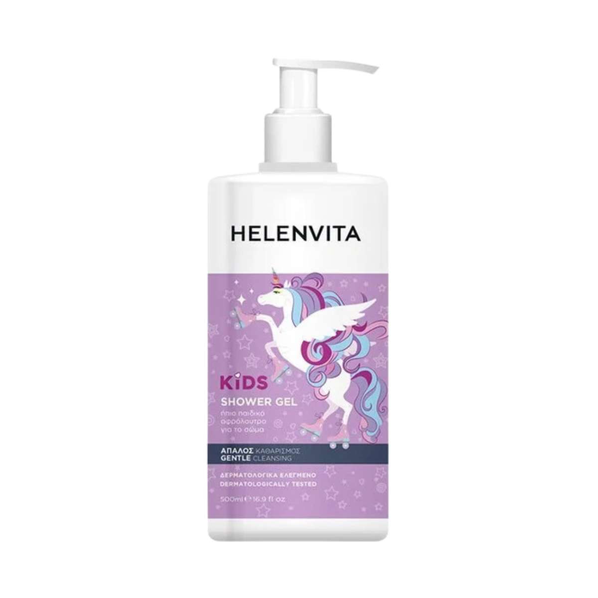 Helenvita, Kids Unicorn, Mild rengöring, Duschgel, Alla hudtyper, 500 ml