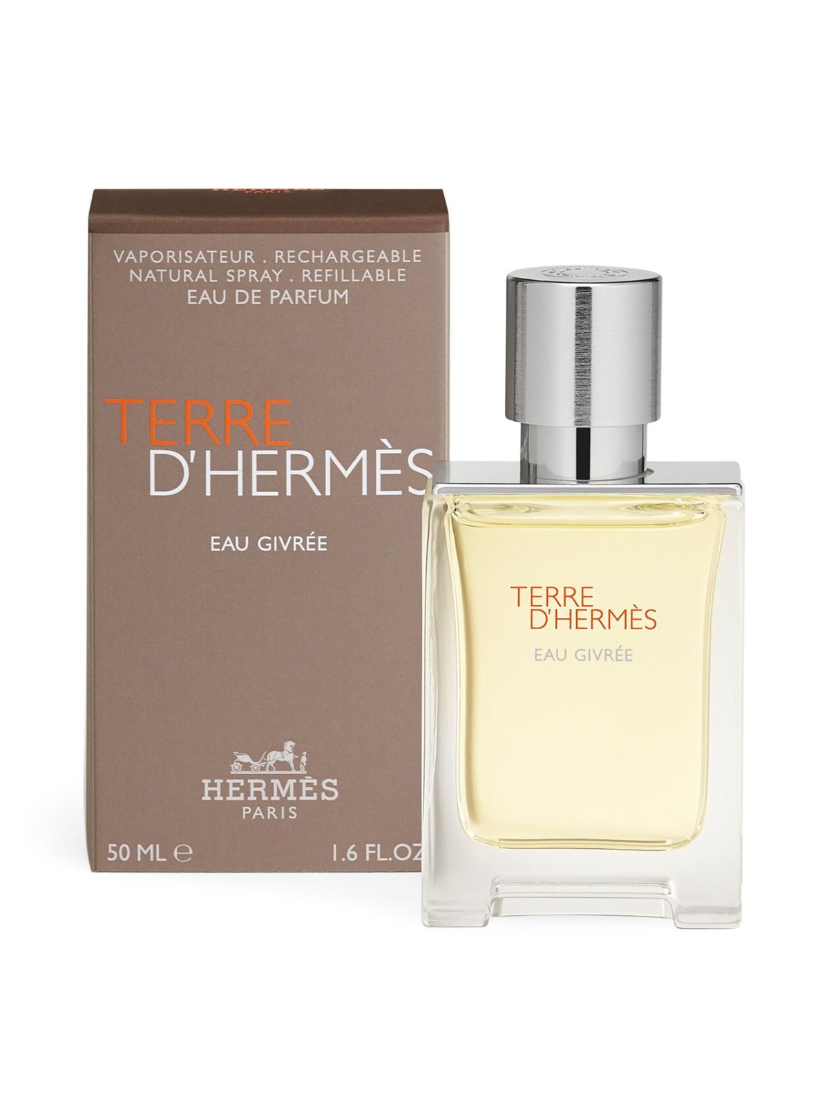 Hermes, Terre d'Hermes Eau Givree, Parfymvatten, För män, Påfyllningsbar, 50 ml