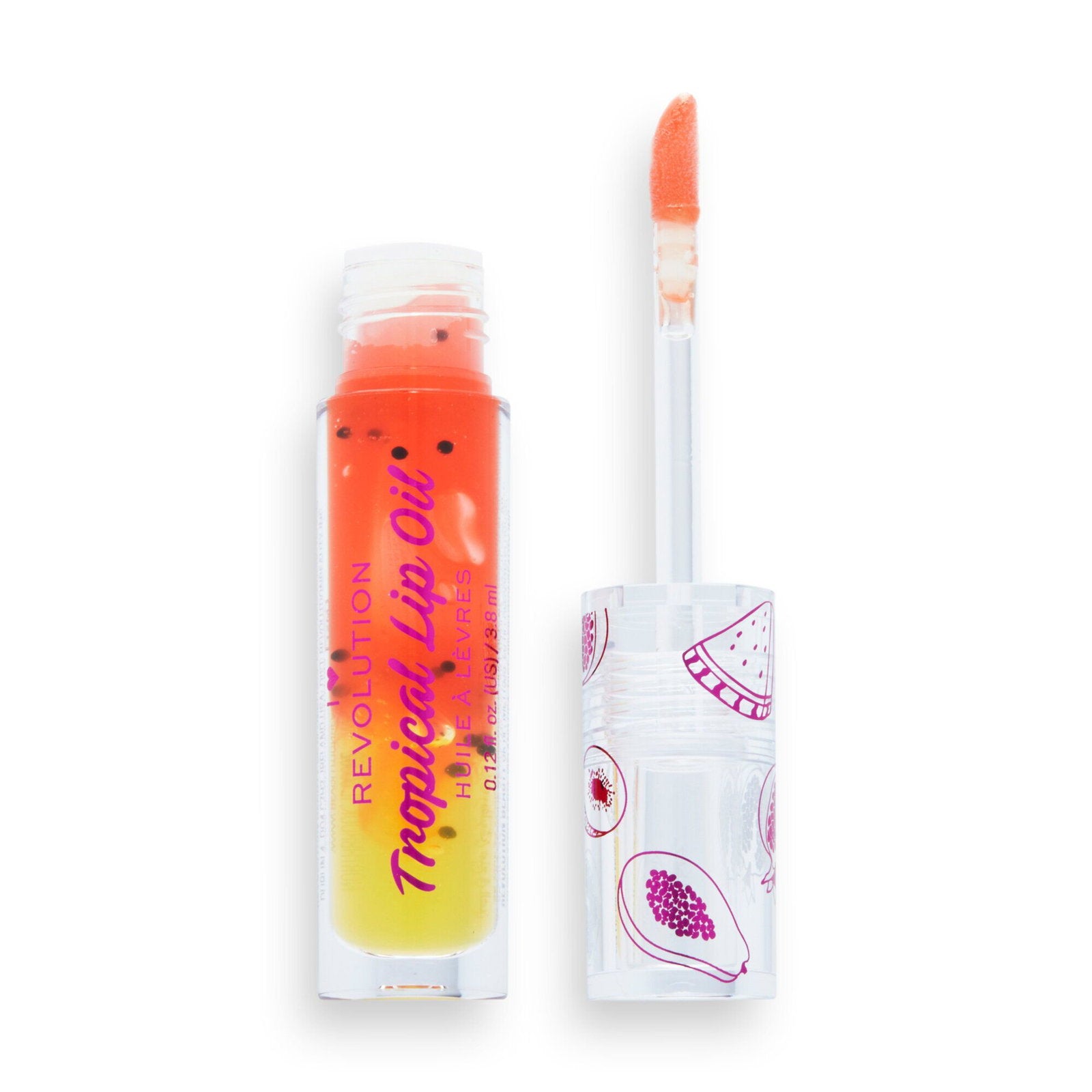 I Heart Revolution, Tropical, Utfyllnad, Läppolja, Papaya, 3.8 ml